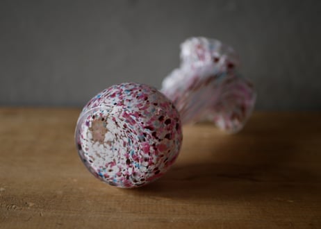 クリシー　フラワーベース　花器　オパリンガラス　フランスアンティーク　ブロカントのある暮らし