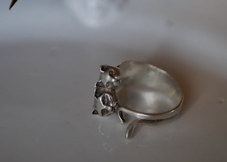 Cats Ring, sterling silver