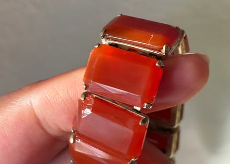 カーネリアン　ヴィンテージブレスレット　ヴィンテージアクセサリー　アンティーク　ブロカント