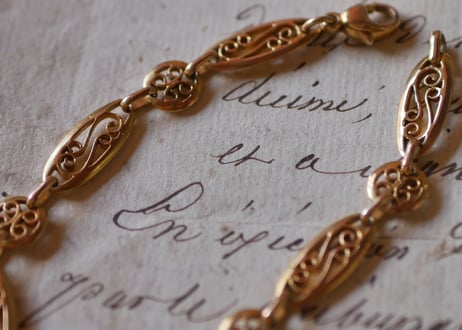 filigree bracelet, Gold plated