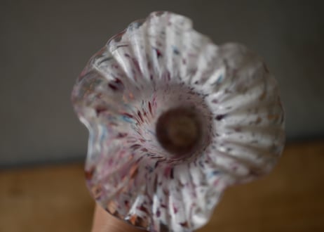クリシー　フラワーベース　花器　オパリンガラス　フランスアンティーク　ブロカントのある暮らし