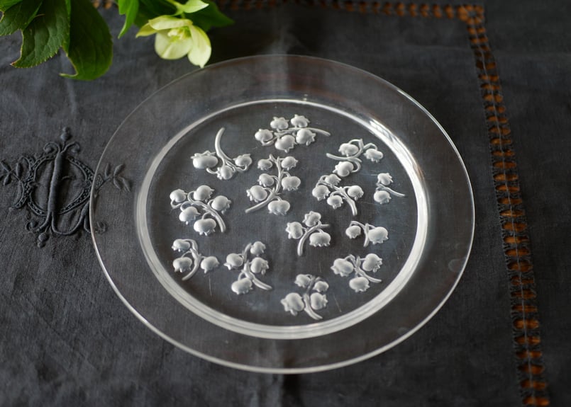 すずらん ころころ☆ラリック フランス ビンテージ 21㎝皿 muguet B