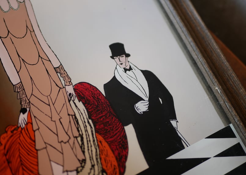 ミラー VOGUE ヴォーグの鏡 レトロモダン フランスアンティーク