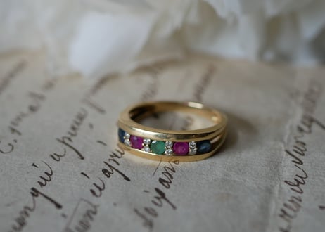 【御予約品】FR-20  Colorful Ring , K18 french ring