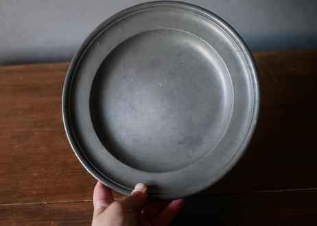 A pewter plate