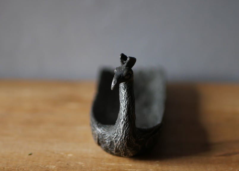 フランスアンティーク ハンドモチーフ トレイ ガラス製 ブロカント