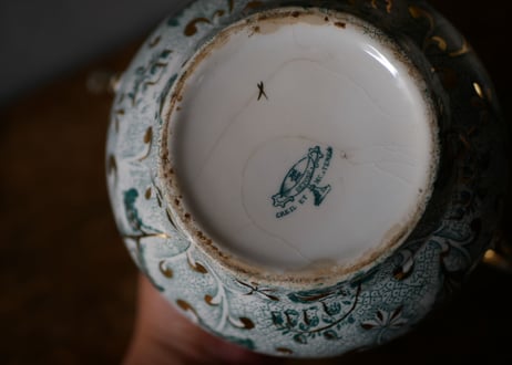 MUGUET  すずらん　クレイユモントロー　シュクリエ　フランスアンティーク