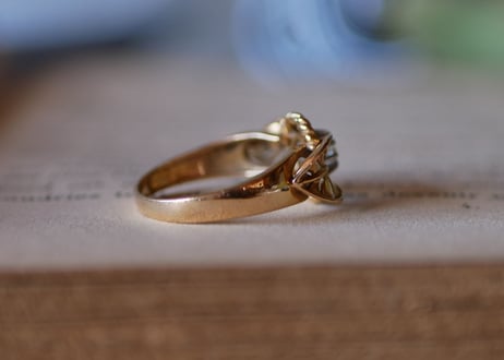 【お取り置き RESERVED】FR-23 antique RING 18K, Ruban
