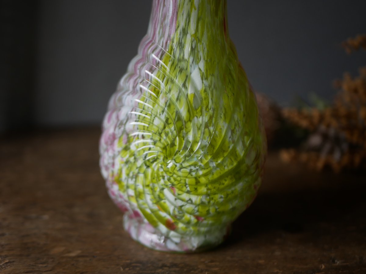 クリシー 花瓶 花器 イエローべース フランスヴィンテージ ブロカント