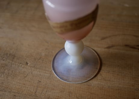 no.7 　オパリンガラス　フラワーベース　フランスヴィンテージ　ブロカントのある暮らし