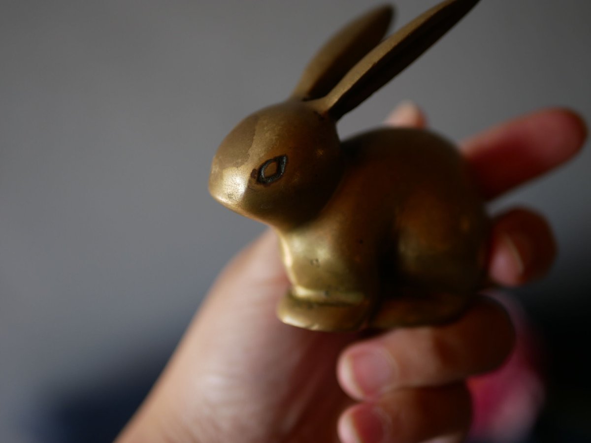 ブロンズ製 ウサギの置物 フランスヴィンテージ | mamantique