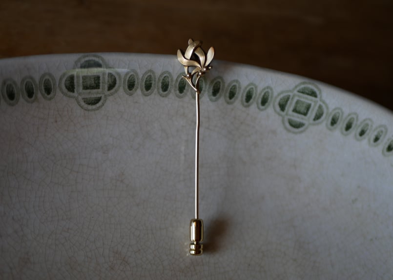 FIX 宿り木 ハットピン クラヴァットピン フランスアンティーク