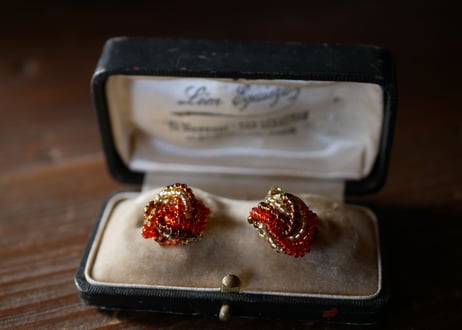ビーズ イヤリング FRANCE antique BROCANTE vintage