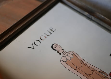 ミラー VOGUE ヴォーグの鏡 レトロモダン フランスアンティーク