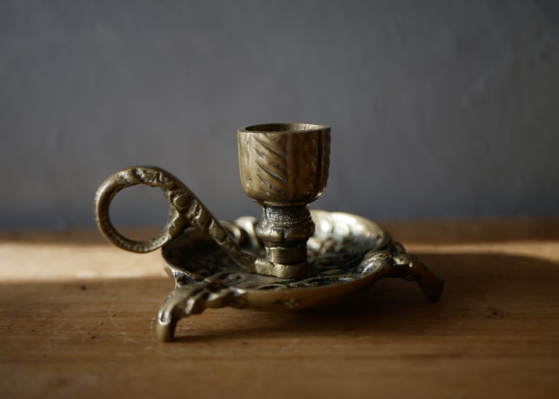 ブロンズ製 キャンドルホルダー フランスアンティーク アンティークの