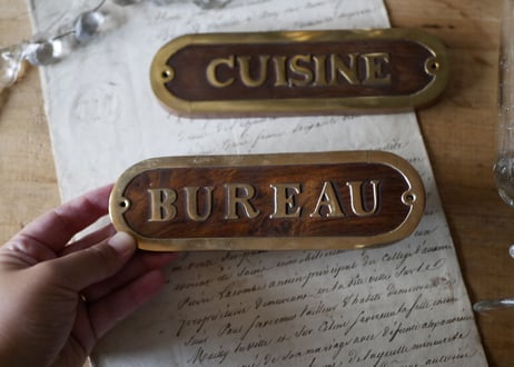 ドアプレート　フランスヴィンテージ　ブロカントのある暮らし　アンティークのある生活