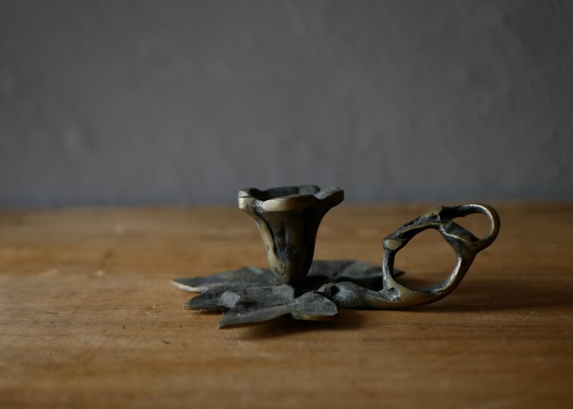 アイビー キャンドルホルダー フランスアンティーク ブロカントのある