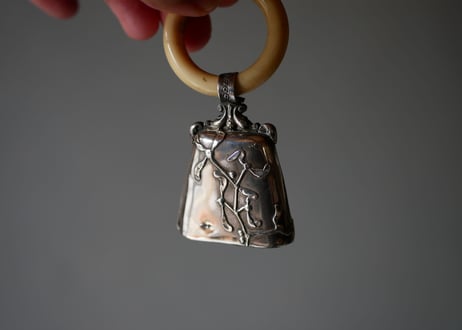 silver baby rattle【御予約品】