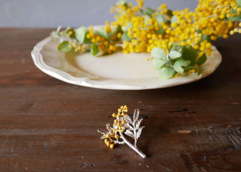 mimosa ミモザ ピンブローチ | mamantique