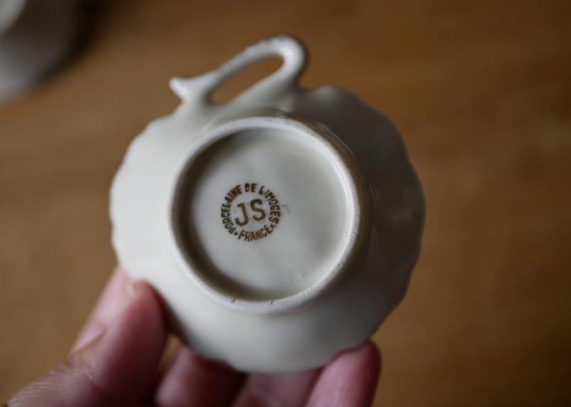 J.C. Limoges リモージュ　フランス製　中皿　皿 アンティークフランス製リモージュ絵皿 金彩花柄