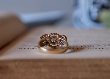 【お取り置き RESERVED】FR-23 antique RING 18K, Ruban