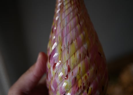 クリシー　花瓶　フラワーベース　ピンクベース　フランスヴィンテージ　ブロカントのある暮らし