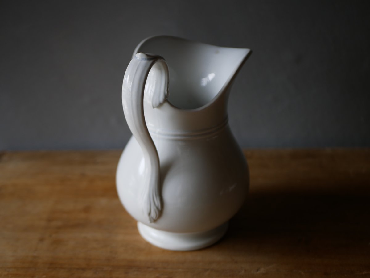 クレイユモントロー フランスアンティーク ピッチャー ピシェ 花器