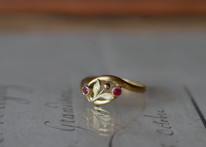 宿り木の指輪 フランスアンティーク ヤドリギ リング ジュエリー