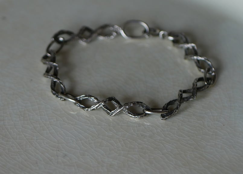 純銀製 蟹マーク シルバーブレスレット フランスヴィンテージ