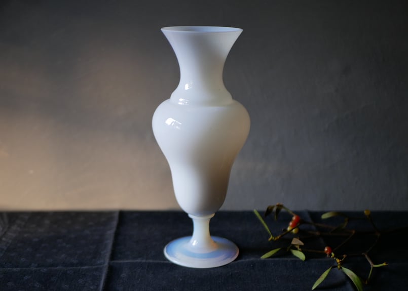 オパリンフラワーベース 花器 花瓶 オパリン フランスヴィンテージ