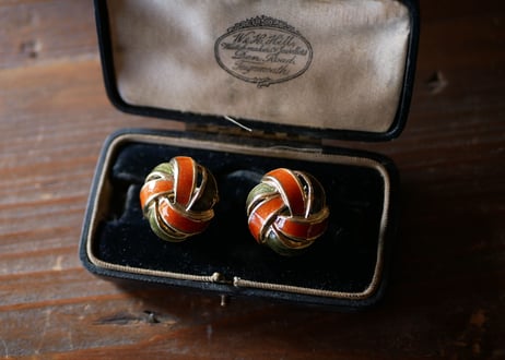 秋色 イヤリング FRANCE antique BROCANTE vintage