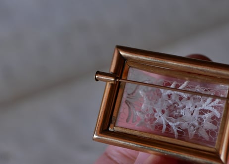 Lucite Brooch Edelwiss