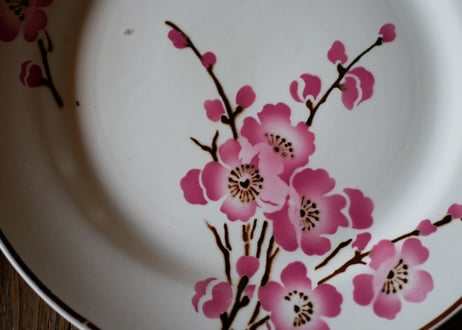 Fleurs de pêche  plate