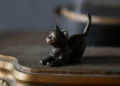 ブロンズ製　猫　オブジェ　パリ　フランスアンティーク　アンティークのある暮らし