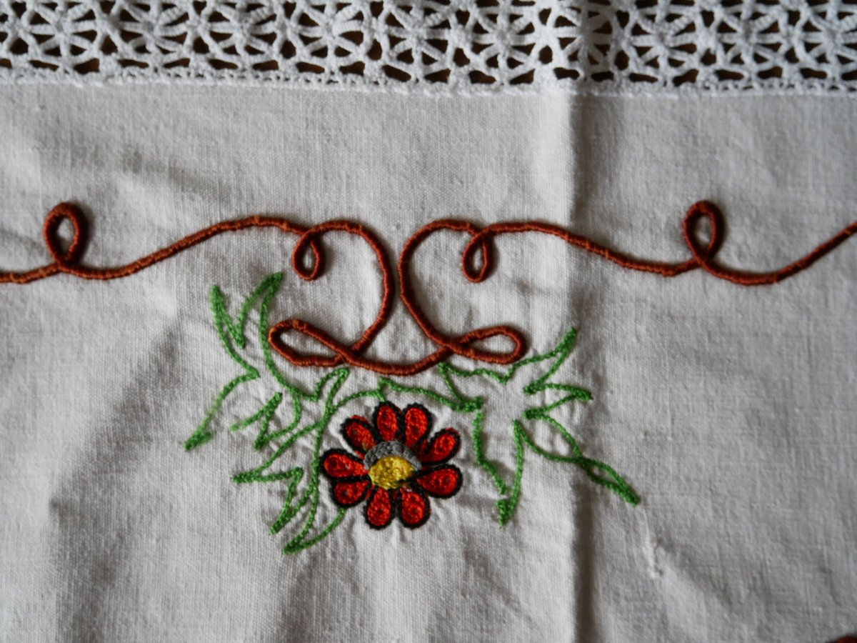 フランスアンティーク 刺繍 パニエ A | mamantique