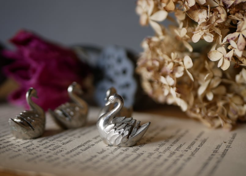 スワン カードスタンド 白鳥 刻印入り フランスヴィンテージ | mamantique