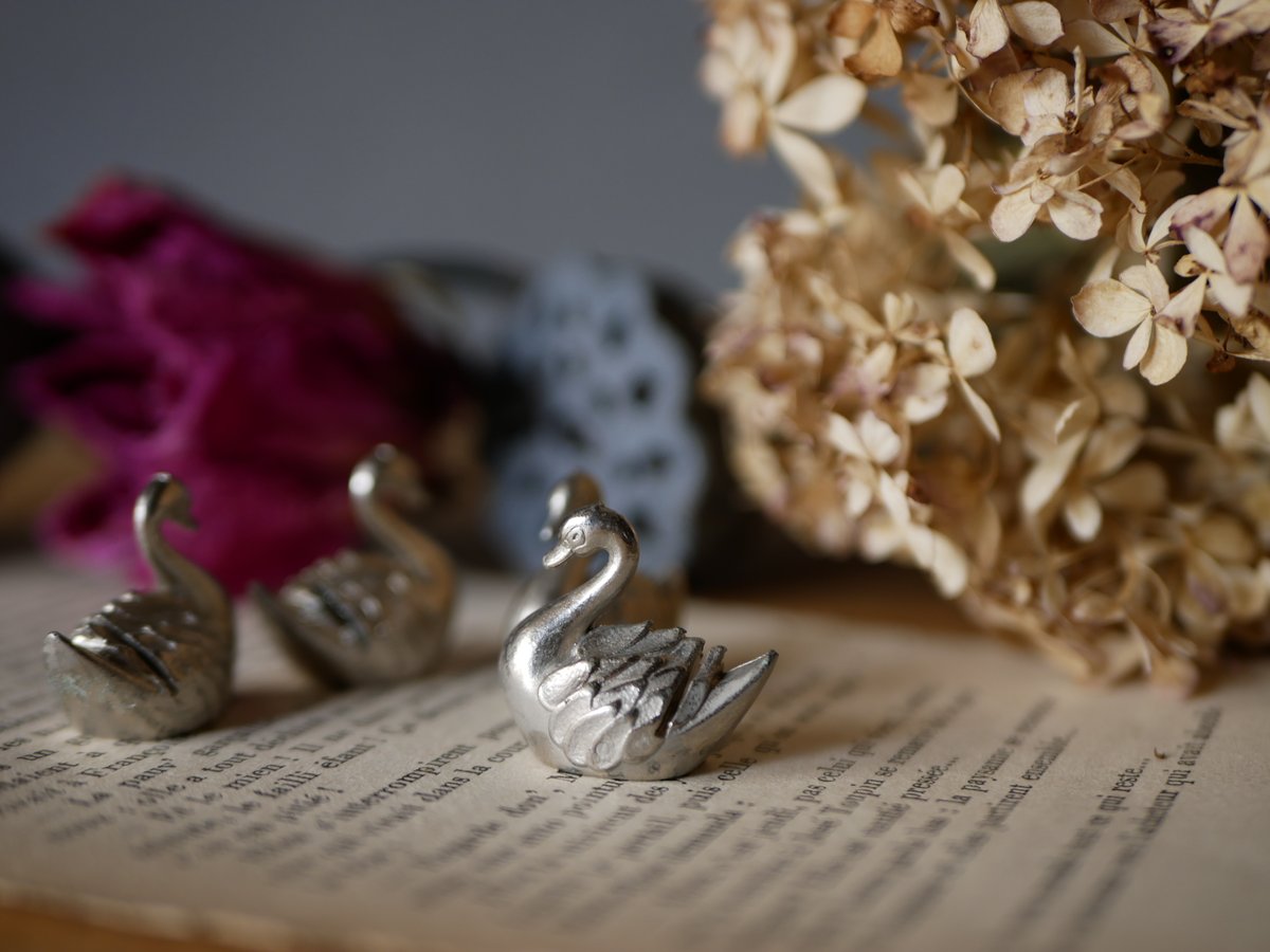 スワン カードスタンド 白鳥 刻印入り フランスヴィンテージ | mamantique