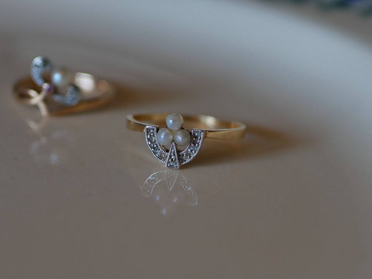 K18 アールデコ スパニッシュリング スペインアンティーク | mamantique