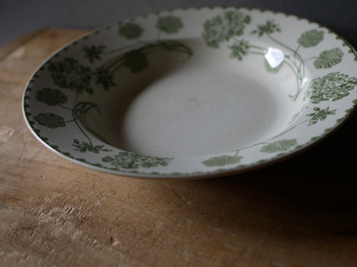 サルグミンヌ ゼラニウムシリーズ 深皿 フランスアンティーク