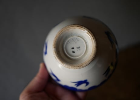 ツバメのカフェオレボウル　フランスアンティーク　アンティークのある暮らし