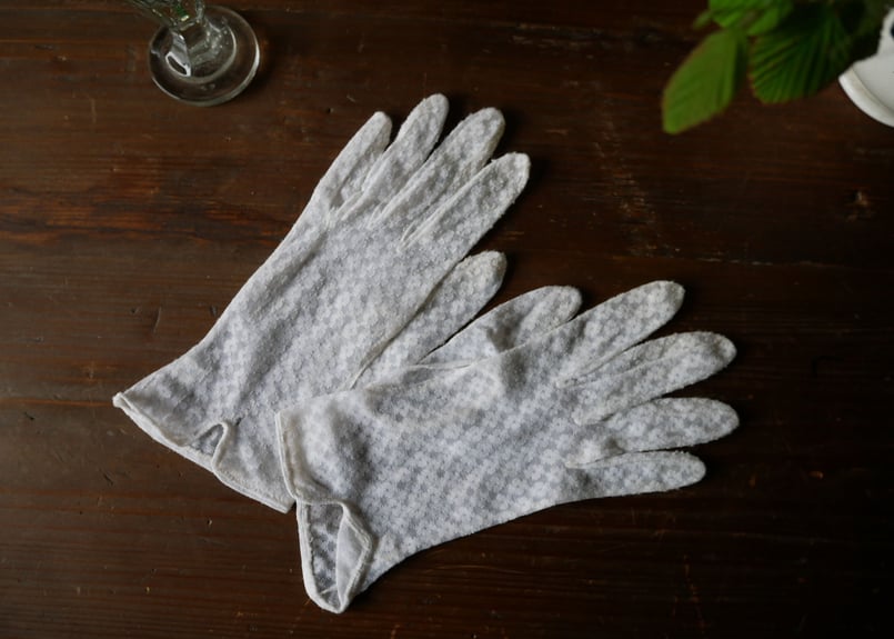 フランスアンティーク グローブ 花柄 レース 手袋 | mamantique