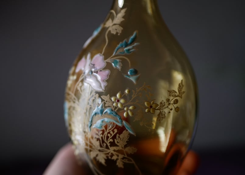 エナメルシリーズ part.9 フラワーベース フランスアンティーク