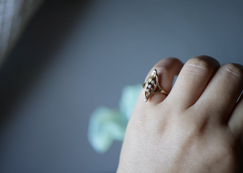 FIX フランスアンティーク 鈴蘭モチーフ すずらん 指輪 リング