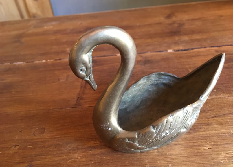 仏 アンティーク スワン 置物 小物入れ | mamantique