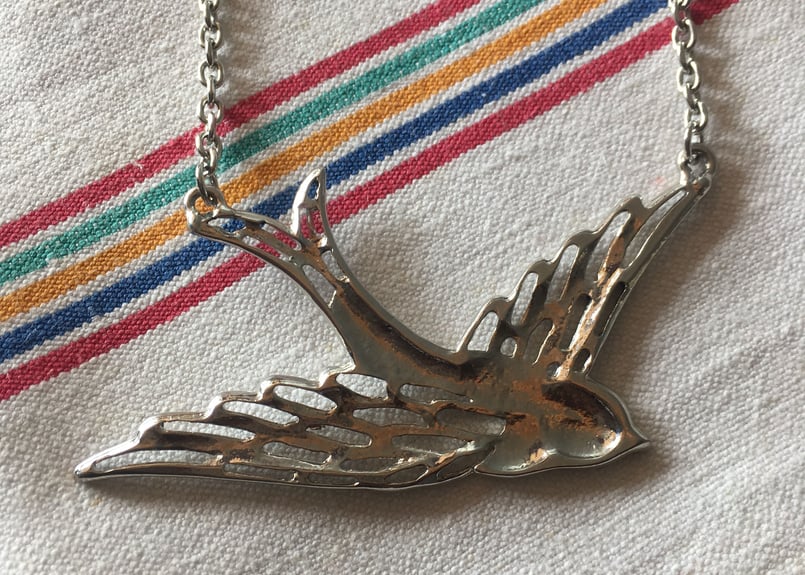 フランスアンティーク ペンダントトップ・つばめ