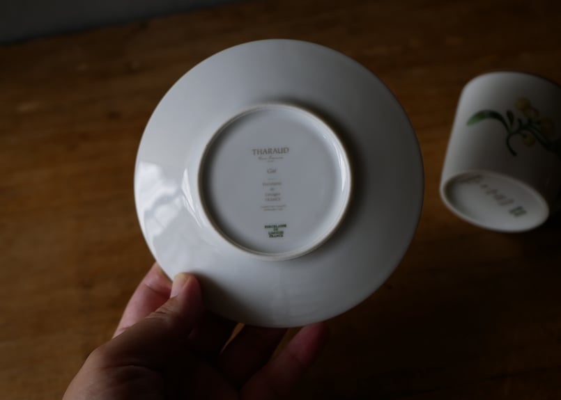 LIMOGES リモージュ 宿り木 デミタスC＆S フランスヴィンテージ