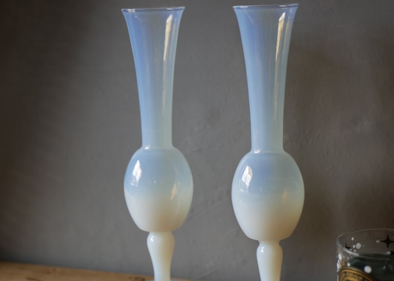 フランスアンティーク オパリンガラス 花瓶 一輪挿し 花器 フラワーベース フランスアンティーク オパリンガラス 花瓶 一輪挿し 花器 フラワーベース