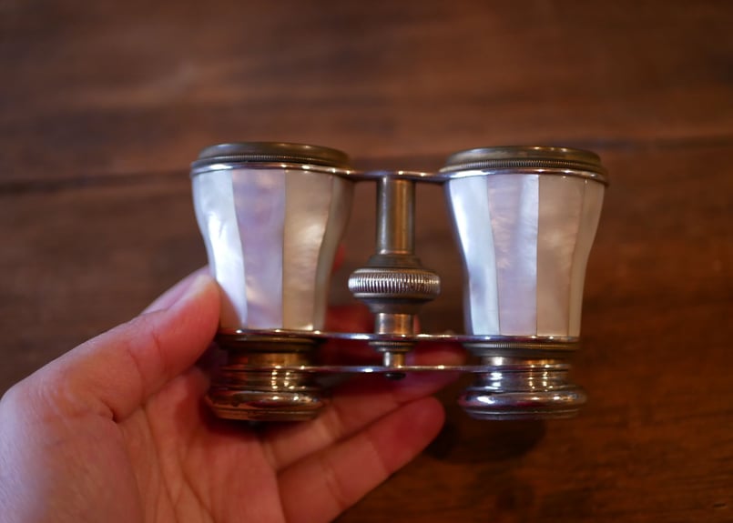 オペラグラス 白蝶貝 フランス 双眼鏡 アンティーク | mamantique