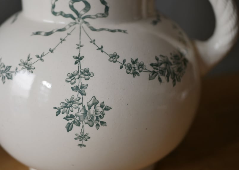 フランス　アンティーク　プレート　２枚セット　ロンシャン　ガーランド フランスアンティークプレート2枚セットロンシャンガーランド