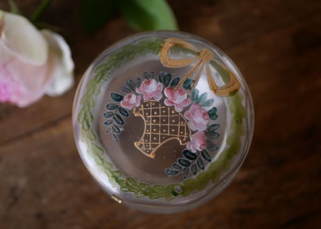 bouquet, glass case